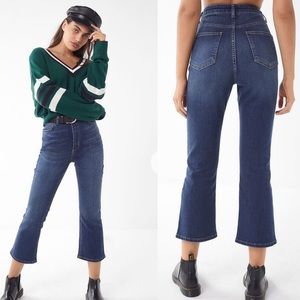 BDG Crop Flared Dark Wash Jeans